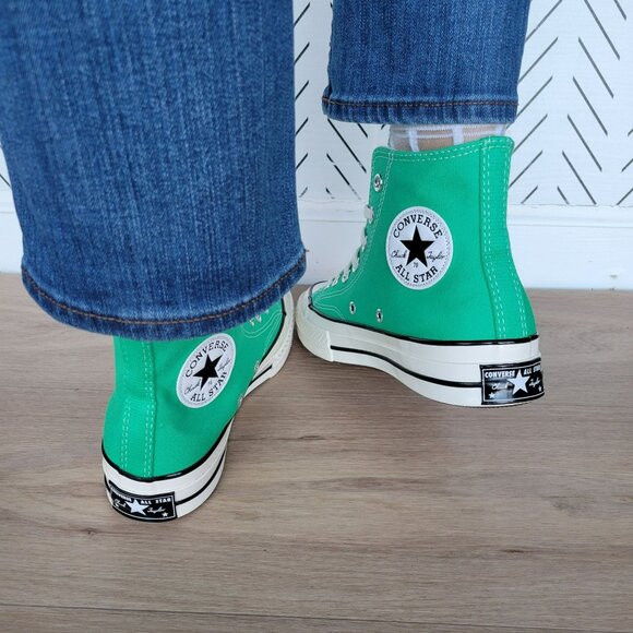 ⭐Converse Chuck Taylor All Star Hi Canvas 10 Womens Shoes Sneaker Green A08613F⭐ - Picture 5 of 13